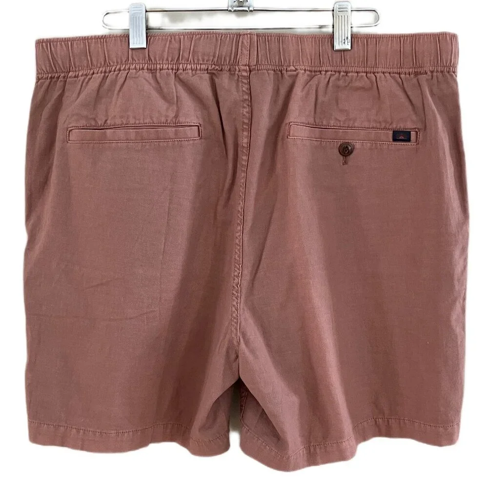 NEW Faherty Men's Essential Drawstring Shorts Cedar Rose XL Organic Cotton $108